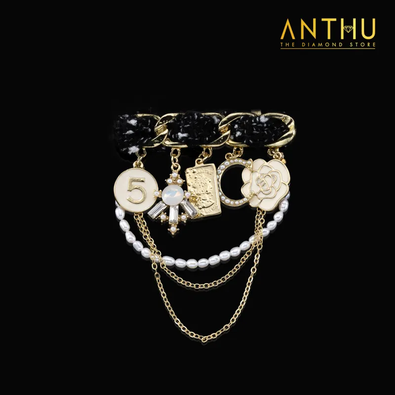 Cài áo Freshwater Pearl - Ngọc trai nước ngọt