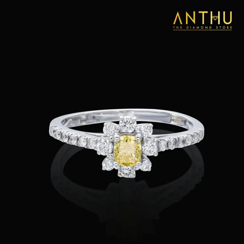 Nhẫn Oralie đính kim cương tự nhiên ~3.3x3.6li