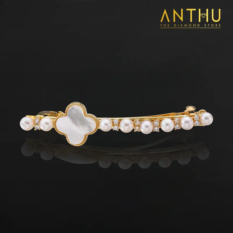 Kẹp tóc Freshwater Pearl - Ngọc trai ngọt ~4.4-4.8mm