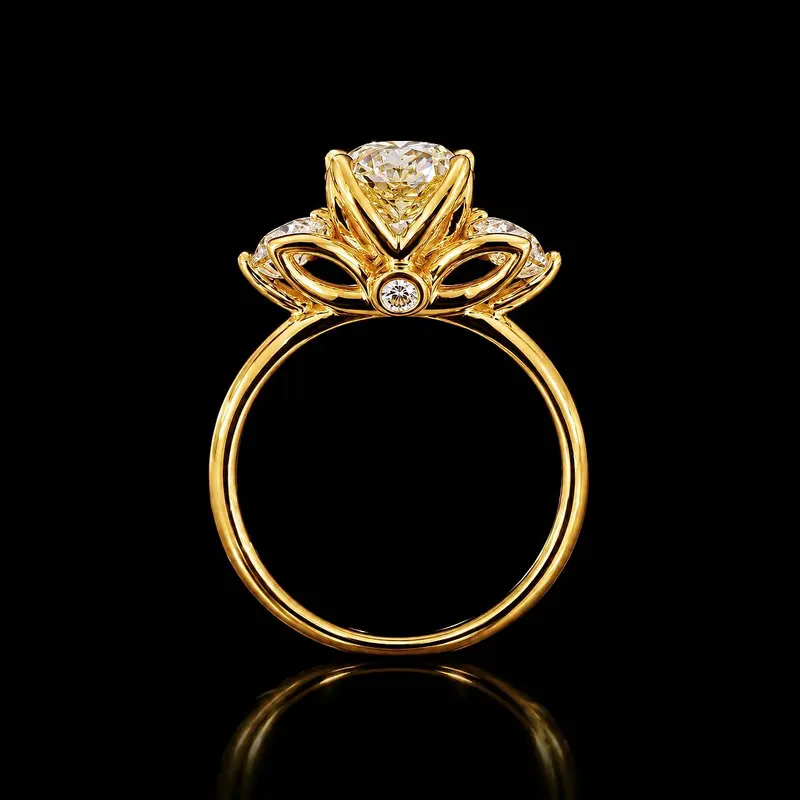 Nhẫn đính kim cương tự nhiên Oval cut 2.0ct