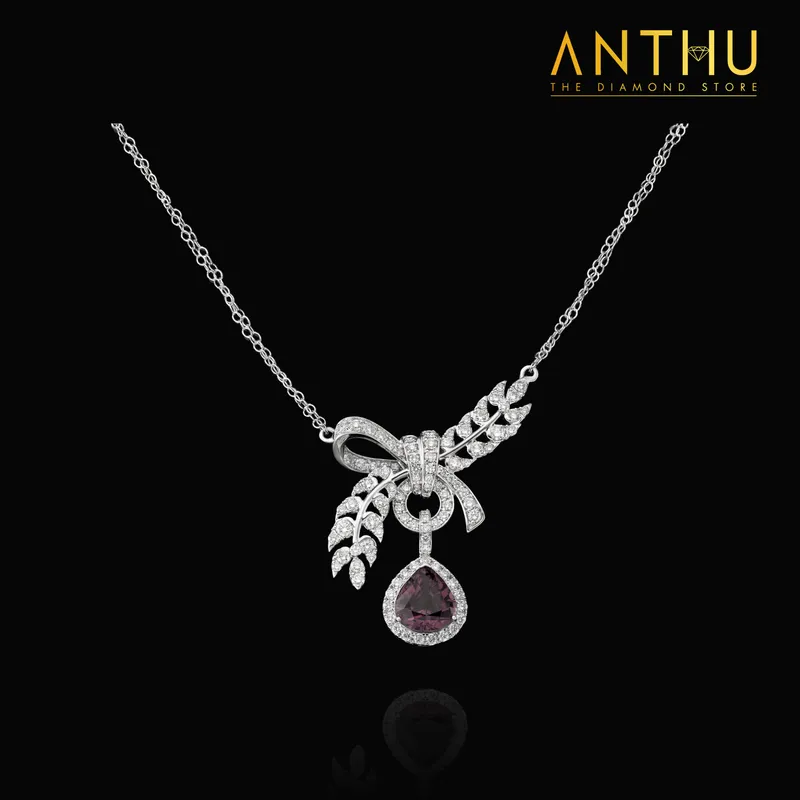 Dây chuyền Spinel đính kim cương tự nhiên