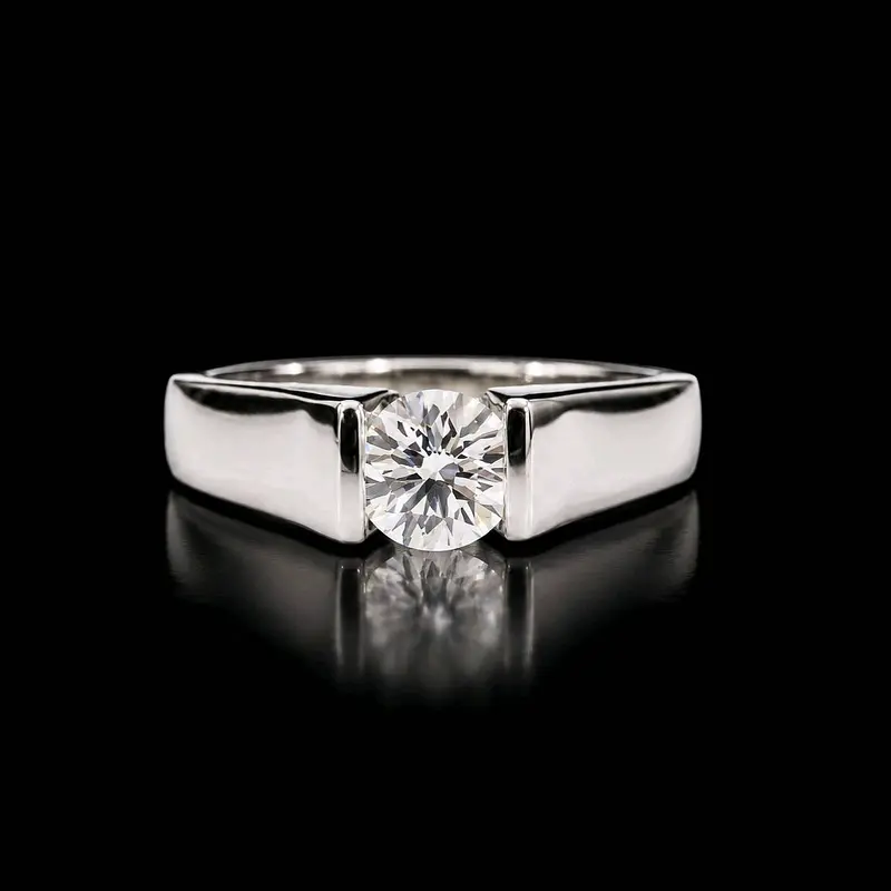 Nhẫn Bezel kim cương tự nhiên 5.33li (~G-H/VS)