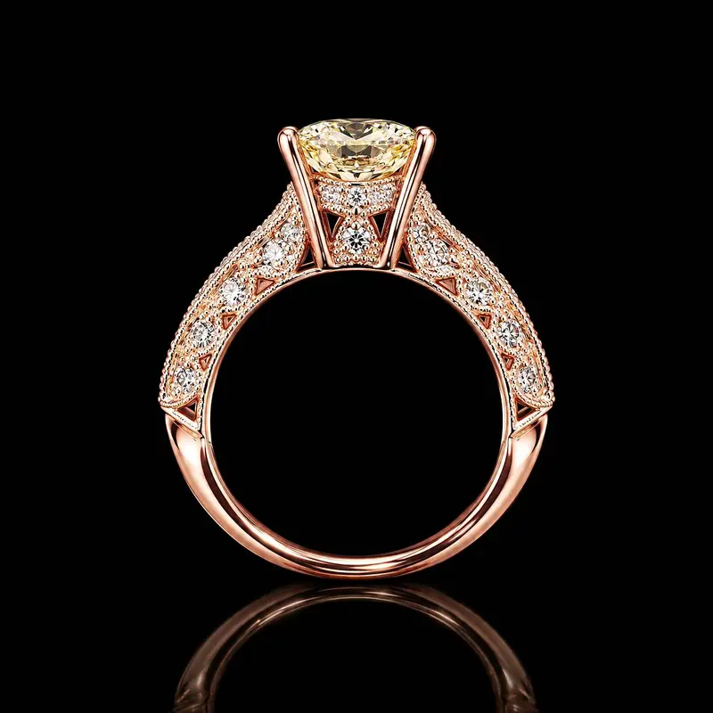 Nhẫn Tiara đính kim cương tự nhiên 8.36li