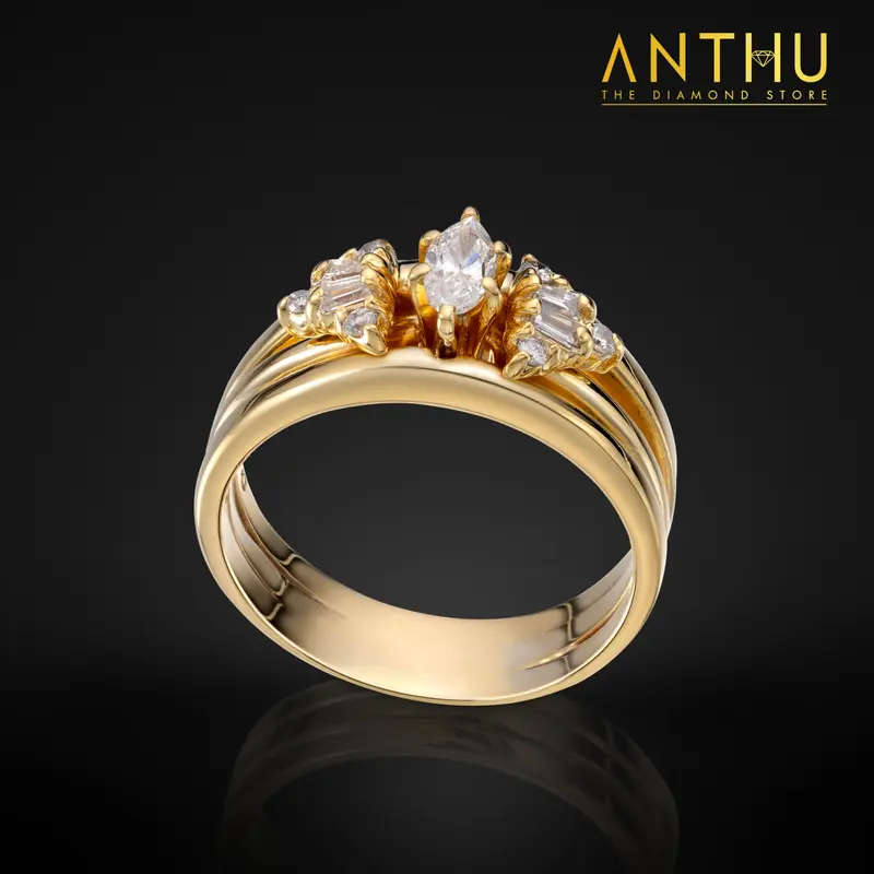 DV - Nhẫn Anna đính kim cương tự nhiên ~5.5x2.8li