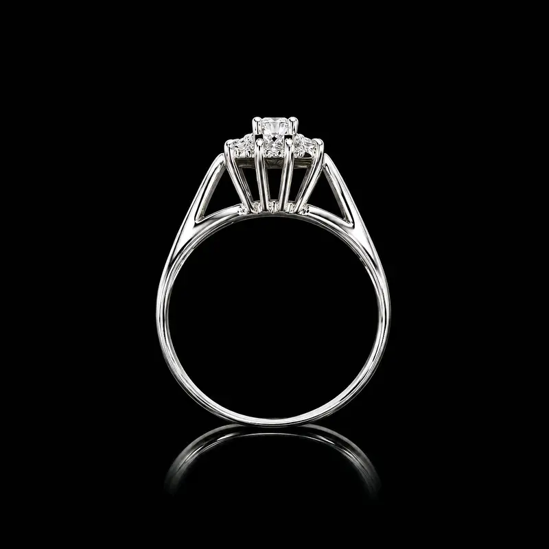 DV - Nhẫn đính kim cương tự nhiên 3.78x3.8li