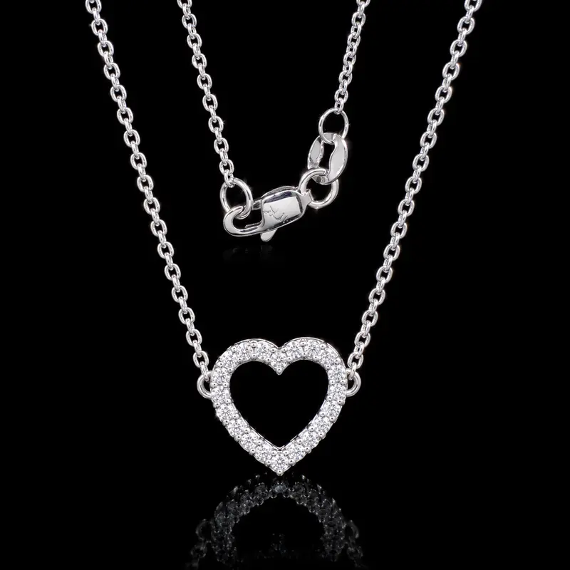 Dây chuyền Lovely đính kim cương tự nhiên 1.5li