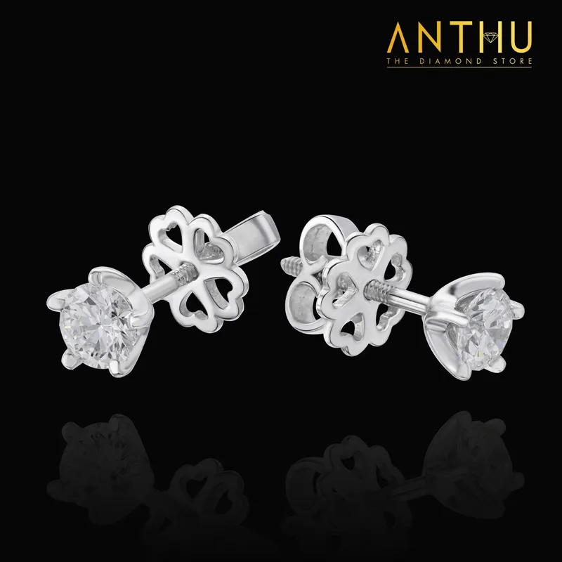 DV - Bông tai nụ đính kim cương tự nhiên 4.5li