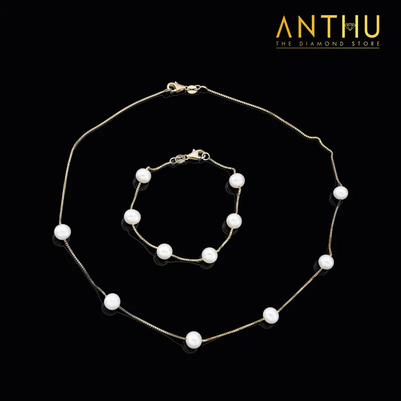 Bộ Lắc tay và Mặt dây chuyền Freshwater Pearl