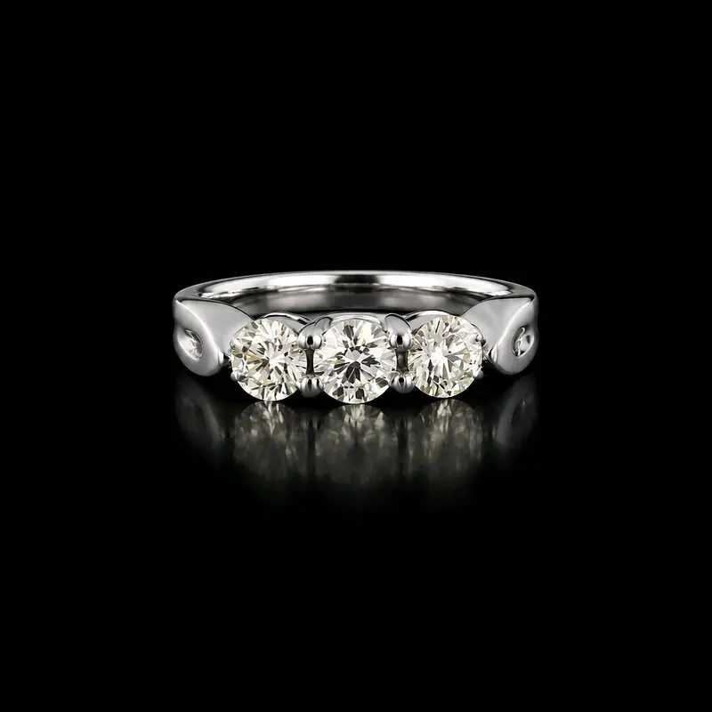 Nhẫn Band kim cương tự nhiên 3.6-3.7li